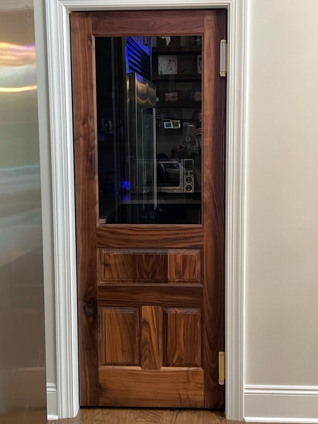 Half Lite Three Raised Panel Interior Door | Custom "T-Design" Solid Wood