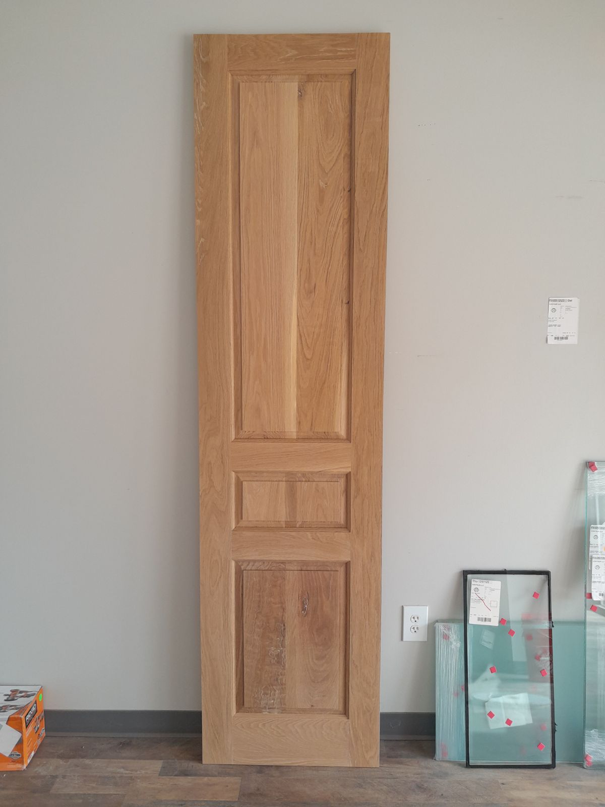 Three Raised Panel Solid Wood Door