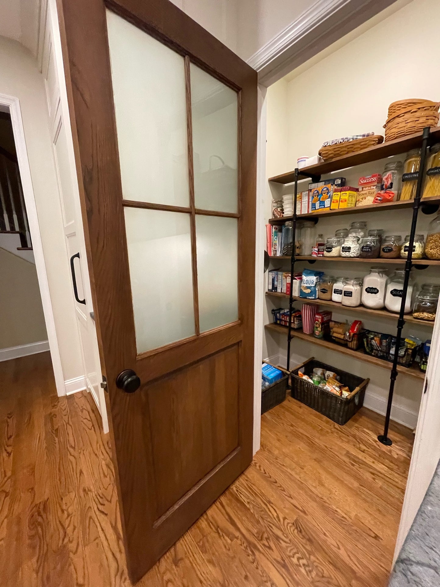 Four Lite Low Raised Panel Door | Subtle Transitional Interior Design