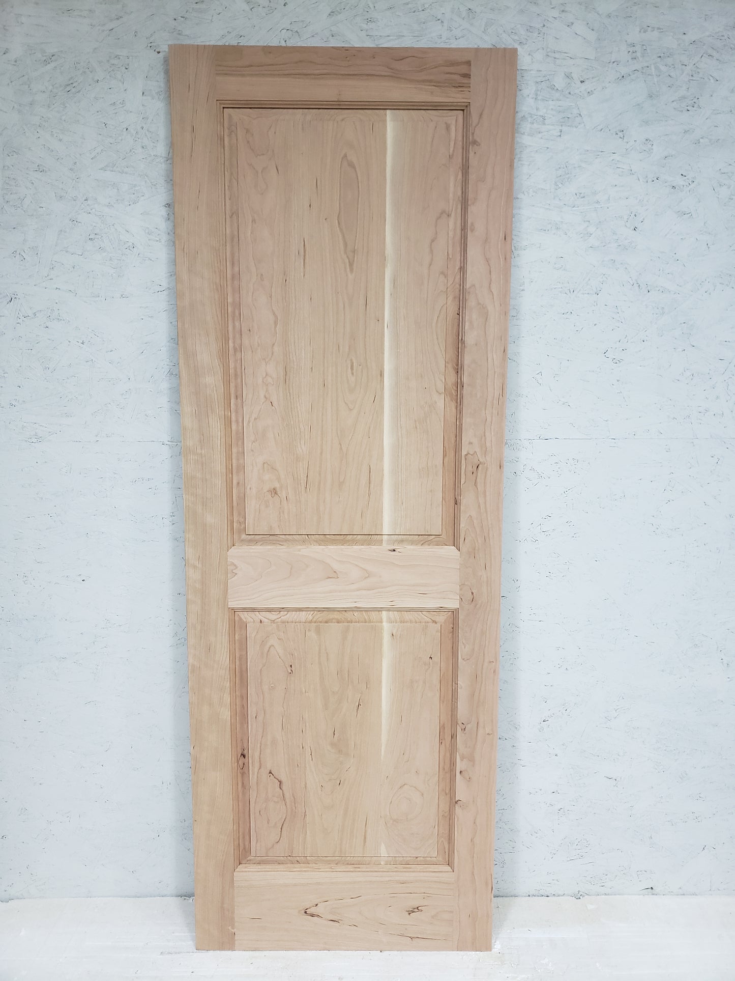 Cherry Craftsman Door, Size 28x80, Two Raised Panel
