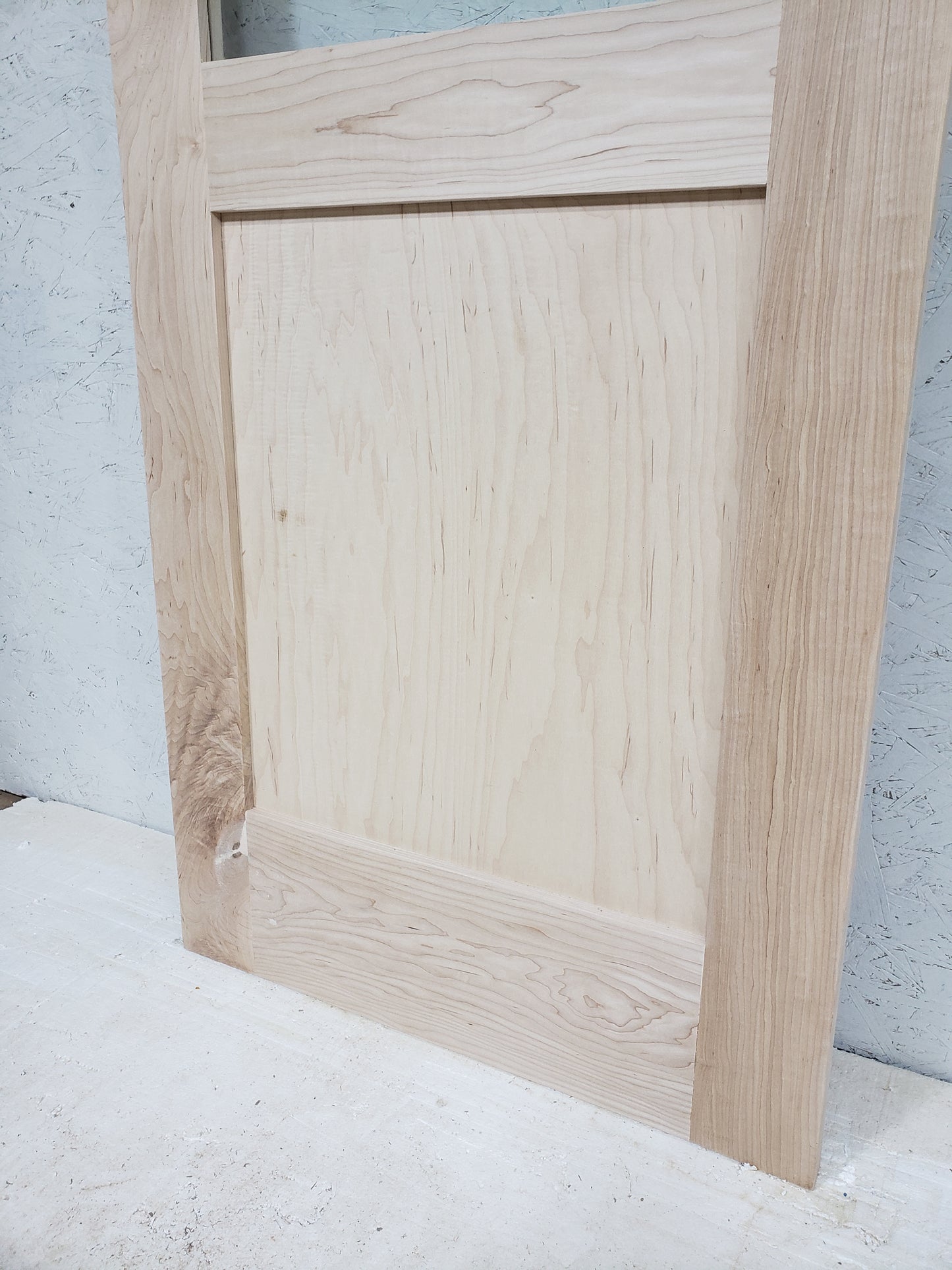 Solid Maple Door, 30x80, Half Lite Shaker Door