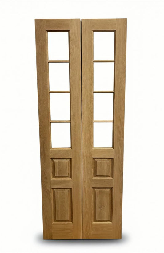 Handcrafted Solid White Oak Double Doors | Custom Interior French Doors