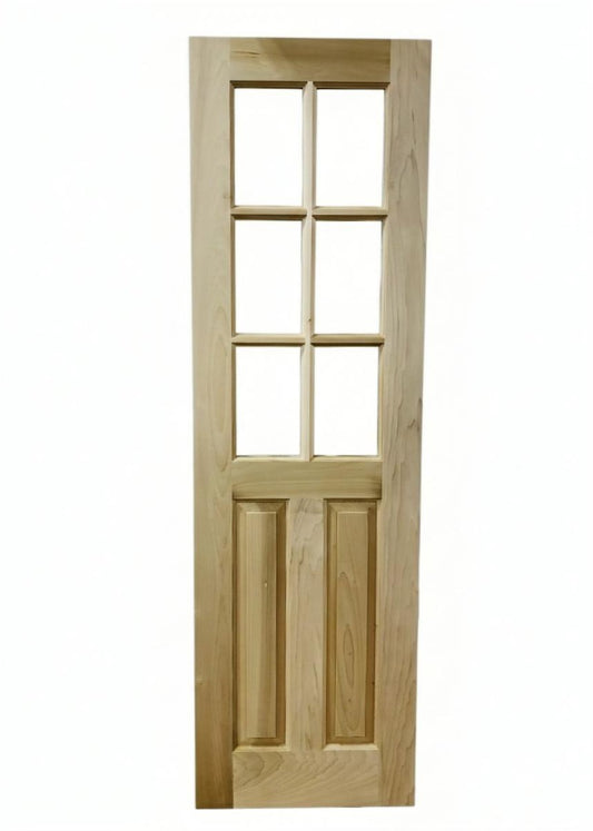 Six Lite Interior Door with Two Vertical Raised Panels | Traditional Light Flow