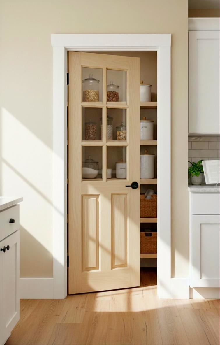 Six Lite Interior Door with Two Vertical Raised Panels | Traditional Light Flow