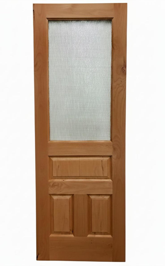 Half Lite Three Raised Panel Interior Door | Custom "T-Design" Solid Wood