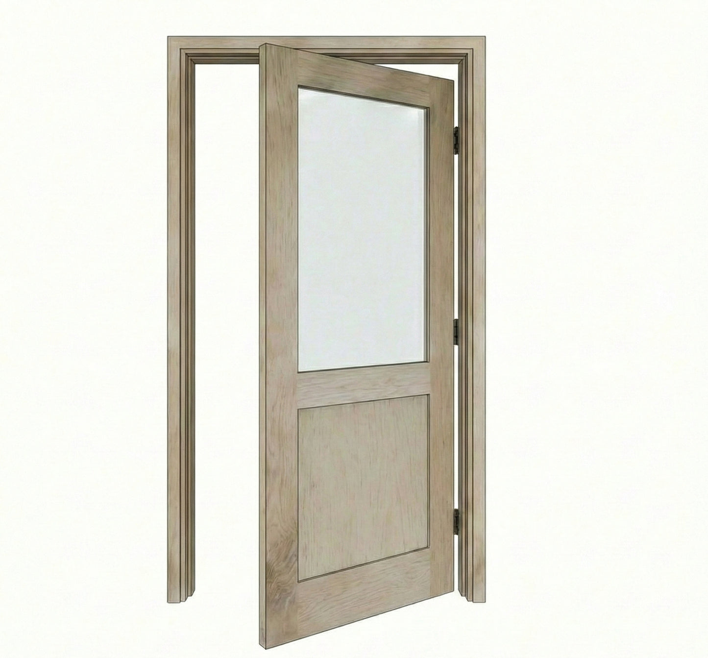 Cherry Craftsman Door, Size 28x80, Two Raised Panel