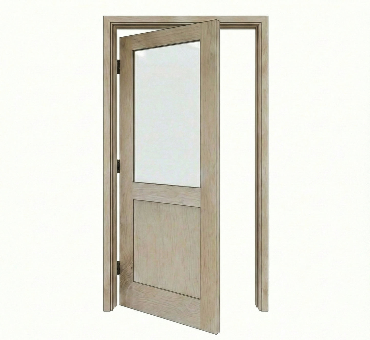 Cherry Craftsman Door, Size 28x80, Two Raised Panel