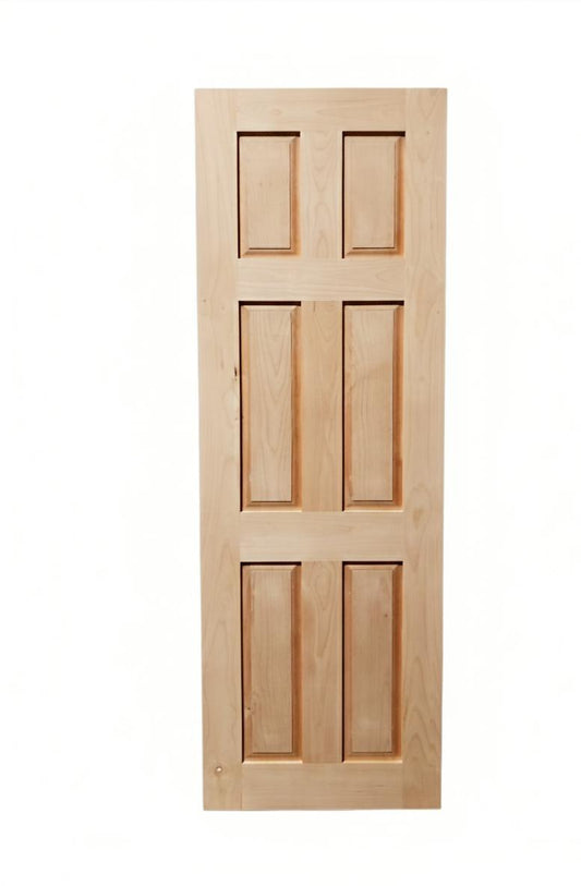 Six Raised Panel Solid Wood Door | Classic Privacy & Acoustic Control